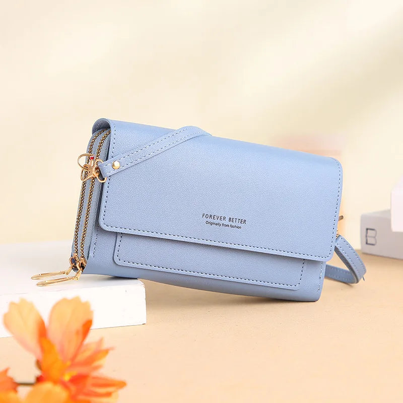 Custom Logo Fashion Cell Phone Small Crossbody Bags Shoulder Pocket Wallet Pouch Mobile Phone Bag Case with Neck Strap Phone Bag