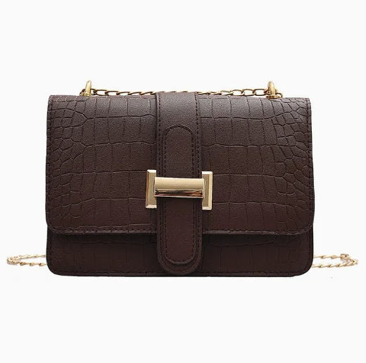 Women's New Fashion Square Handbag Lightweight Portable Small Crossbody Bag with Waterproof Durable PU Leather&Polyester Lining