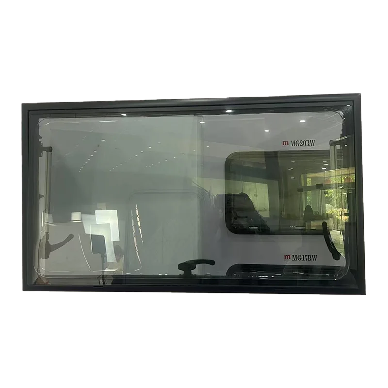 700x500mm Wholesale Right Angle Trailer Window with Powder Coated Frame and Roller Blind