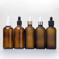Wholesale 100ml Amber Glass Pipette Bottle with Dropper Essential Oil Glass Bottle  for Cosmetic Packaging