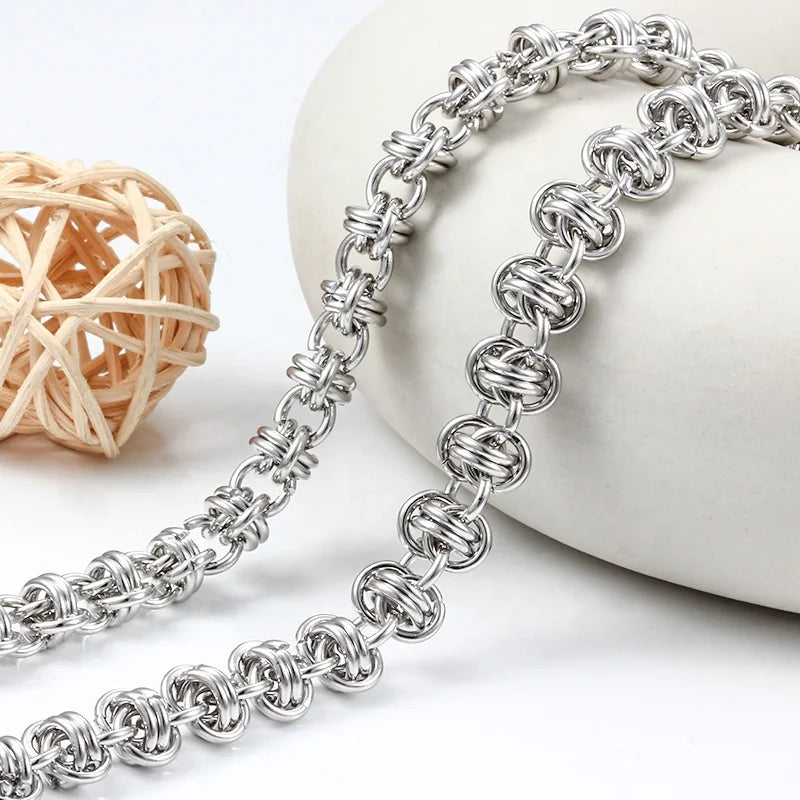 Choker Accessories Luxury Necklace Jewelry Rolo O Shaped Stainless Steel Chain for Jewelry Making