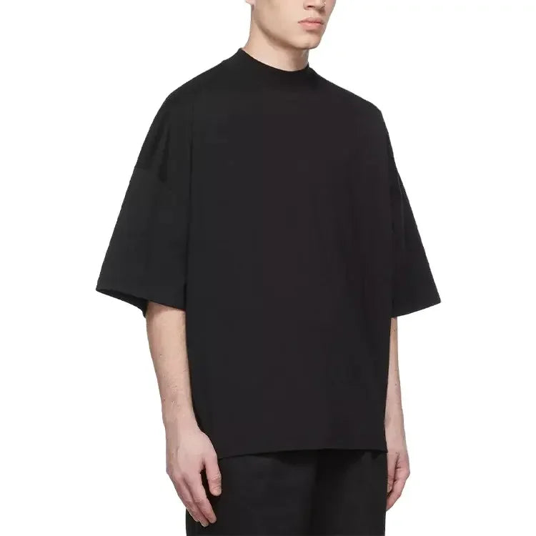 Wholesale Custom Logo 280GSM Heavyweight Men's 100% Cotton Regular Fit Short Sleeve Silk Screen Printed Eco-Friendly T-Shirt for