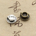 Antique Bronze & Silver 14x14x7mm DIY Charms Pendant Gold Plated Coffee & Tea Cup Shape for Jewelry