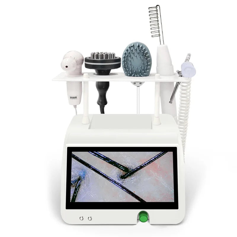 Professional 5 in 1 Hair Scalp Care Machine Skin Analyzer Scalp Detector Hair Follicle Barbershop Hair Testing Instrument Skin