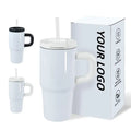14oz Sublimation Kid Coffee Mug with Flipped Straw Lid