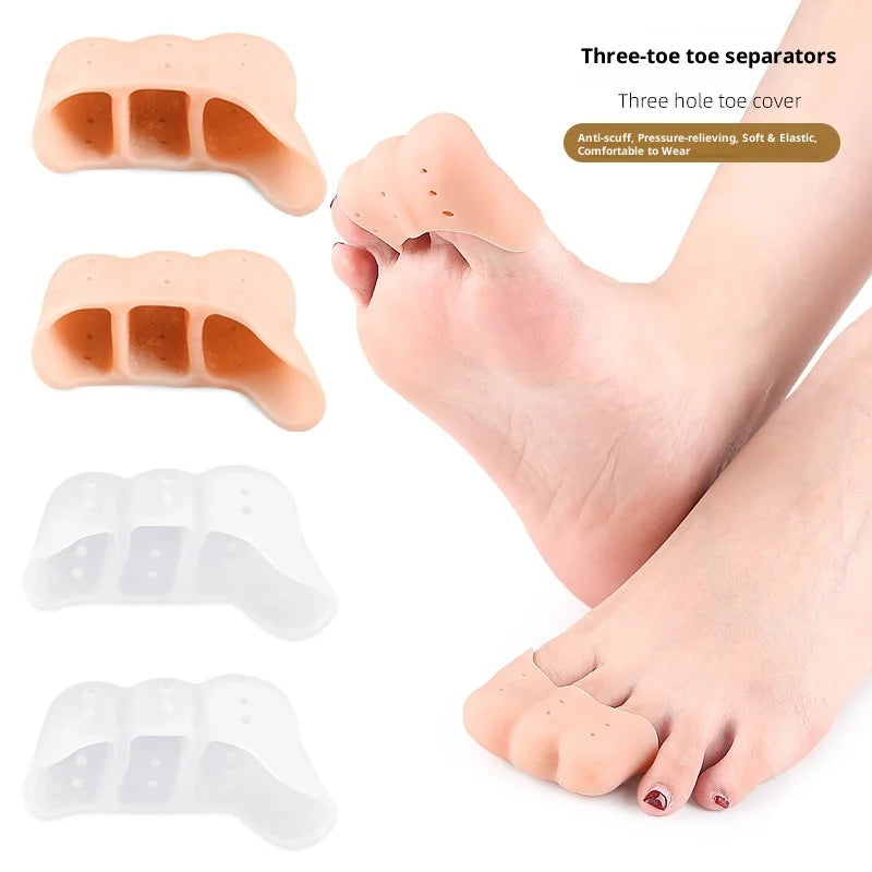 Melenlt Three-Hole Toe Protection Cover for Ballet Shoes-SBS Breathable Shock-Absorbing Toe Pad
