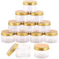 Empty 500ml-1000ml Transparent PET Plastic Jars with Gold Aluminum Lid for Food Packing