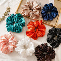Ins Hot Selling Oversized Solid Color Satin Scrunchies Wholesale