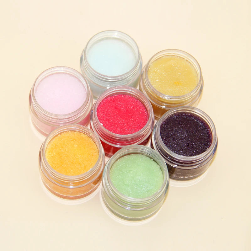 Hot Sale Custom Logo Pink Vegan Waterproof Lip Scrubs Private Label Powder Form