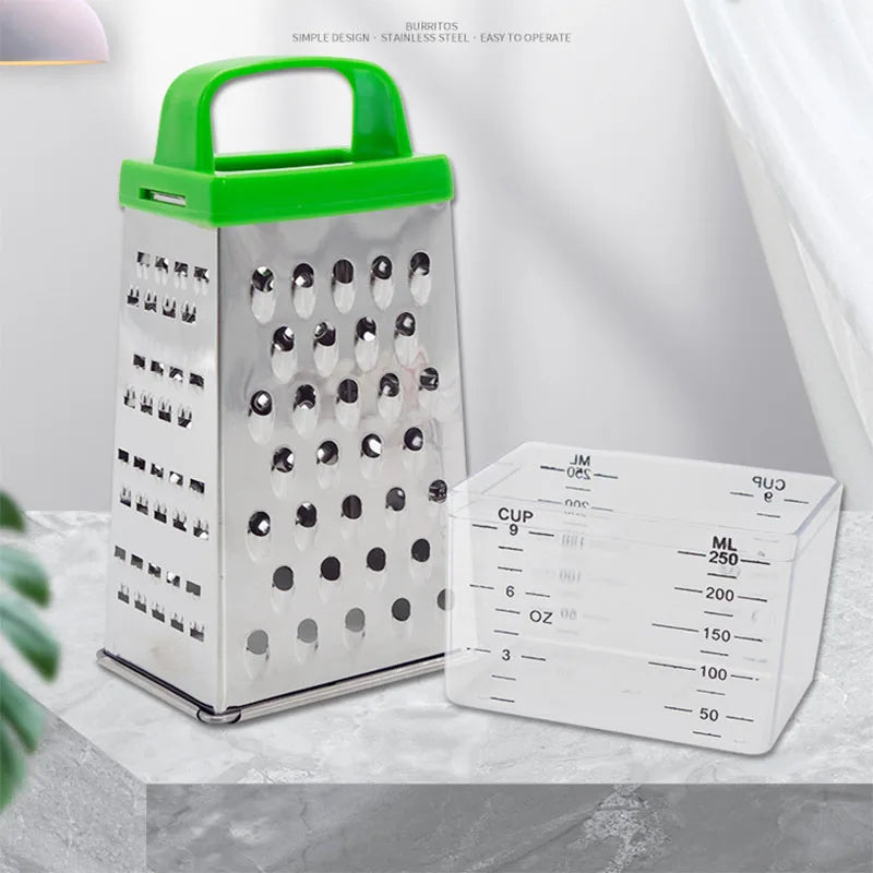 Multi-Functional Stainless Steel Manual Cheese Grater Slicer Vegetable Chopper Fruit Cutter Dishwasher Safe Simplicity Style