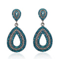 Kaimei 2022 Full Diamond Acrylic Hollow Design Ladies Earrings Earrings Literary Small Fresh Lady Teardrop Rhinestone Earrings