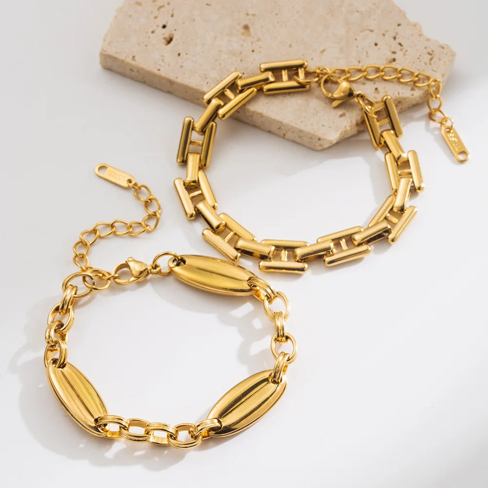 New Arrival Fashion Creative Stainless Steel Bracelets Simple Fashion Personality Design Couple Bracelet for Women