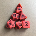 Factory Antique Dice Set 7pcs Digital Red Green Acrylic DND Rpg Polyhedral Dice for Game Accessories