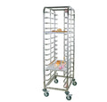 Stainless Steel Bakery Cooling Rack Trolley Cart with 12/15/18 Tiers 60x40cm Pan Tray 30-50kg Capacity