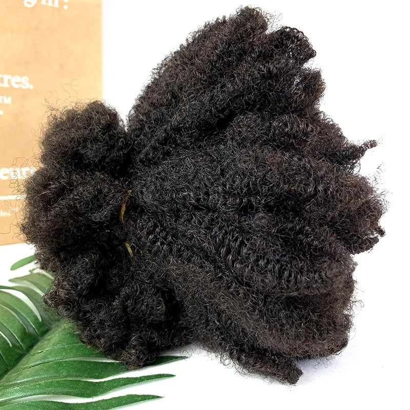 Afro Kinky Bulk for Dreadlocks Cheap 12A Brazilian Afro Kinky Curly Human Hair for Locs Natural Black 100g