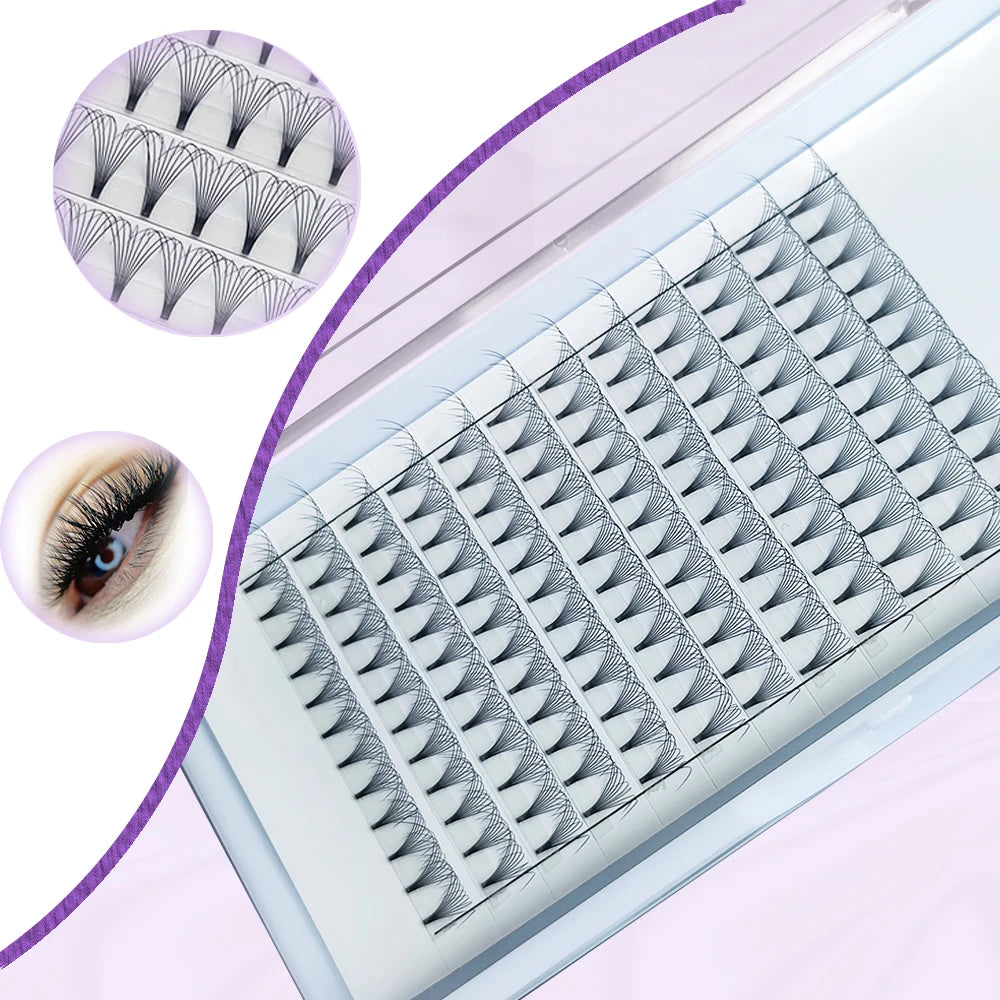 Premade Fans Eyelash Extensions Pro Made Fans 9D 10D 12D Cashmere Short Stem Volume Eyelashes