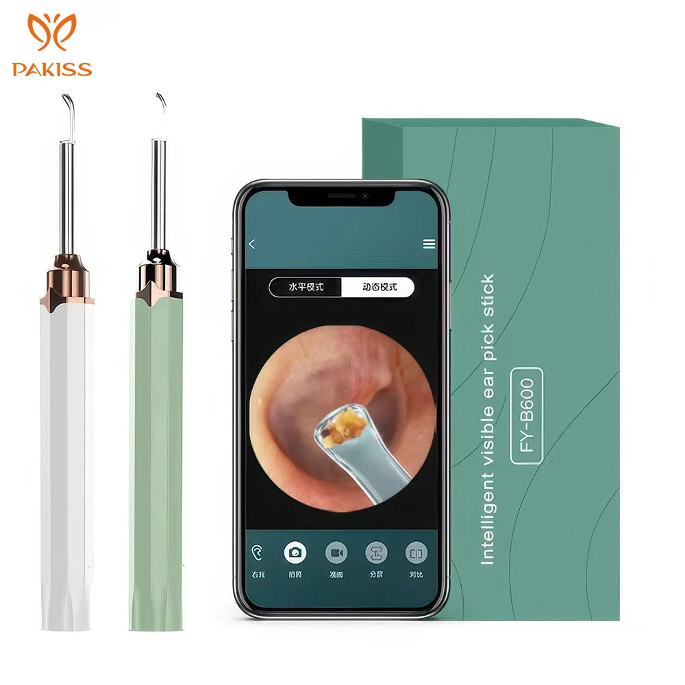 Pakiss Ear Cleaning Endoscope Ear Pick Tools Electric Ear Wax Remover Cleaning Spoon