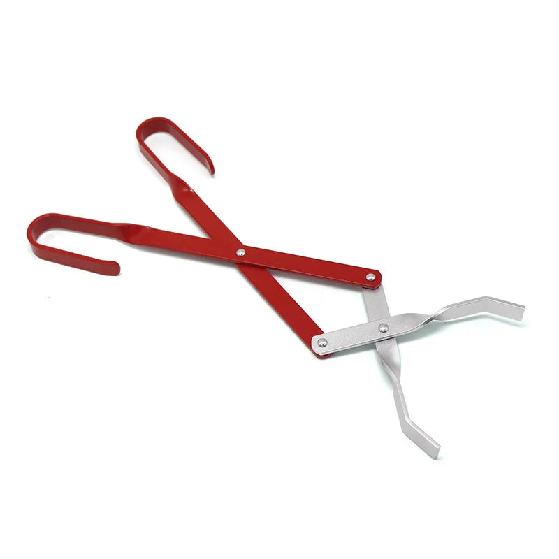 Red Grill Spatula Scraper Tool Clips BBQ Barbecue Long Tong Clippers for Outdoor Camping Hand Household Tools MegaBDM