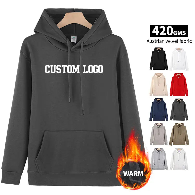 Heavy 420GSM Men Custom Heavy Weight Hoodies Logo Oversize Hoodies Unisex Customized Oversized Heavy Weight Thick Hoody