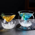 Creative High Borosilicate Glass Bowl Triangle Martini Glass Spherical Drink Set Barware KTV Round Ball Molecule Cocktail Glass