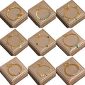 Wholesale Women's Fashion Elegant 18k Gold Plated Butterfly & Evil Eyes Turquoise Stone Pendant Charm Bracelets Jewelry