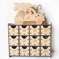 25 Days Fidget Empty Blank Wooden Cardboard Beauty Chocolate Christmas Countdown Advent Calendar Box Present Decoration