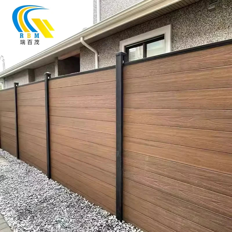Factory Supplier New Design Modern Decorative Wood Composite Plastic Garden Privacy Fence WPC Decking Fencing Panel Outdoor