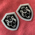 Wolf logo Convex logo Twill Embroidery Emblemuniform Iron on Backing Embroidery Label
