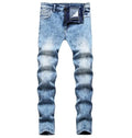 Wholesale Custom New Design Men Fashion Jeans Trouser Hip Hop Denim Ripped Fancy Stretch Men Jeans