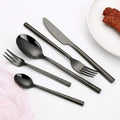 Purple Stainless Steel Eco-Friendly Modern Luxury Wedding Knife Fork Spoon Cutlery Set Gold Custom Logo OEM Brand Flatware