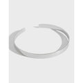 5MM Wide Glossy Open Silver Bangles for Women 925 Sterling Silver Jewelry Gifts
