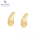 T000956053 XUPING JEWELRY 14K Gold Color Simple Stainless Steel Korean Vintage Fashion Gold Plated Fine Earrings