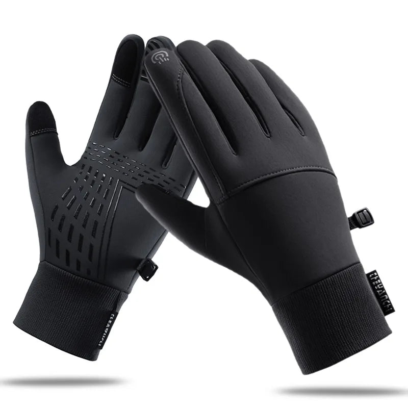Touchscreen Water Resistant Fleece Lining Winter Warm Cycling Running Gloves