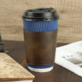Portable Waterproof Design Personalized Laser Engraved Leatherette Reusable Coffee Sleeve Custom Coffee Cup Holder Organizer