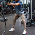 Designer Men Vintage Gradient T Shirt Running Muscle Training Shirts Fitness Short Sleeve Crew Neck Tops Blue White