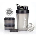 2020 Wholesale Three Layers Gym Plastic Drinking Bottles Blender Water Bottle Protein Shaker Water Bottle