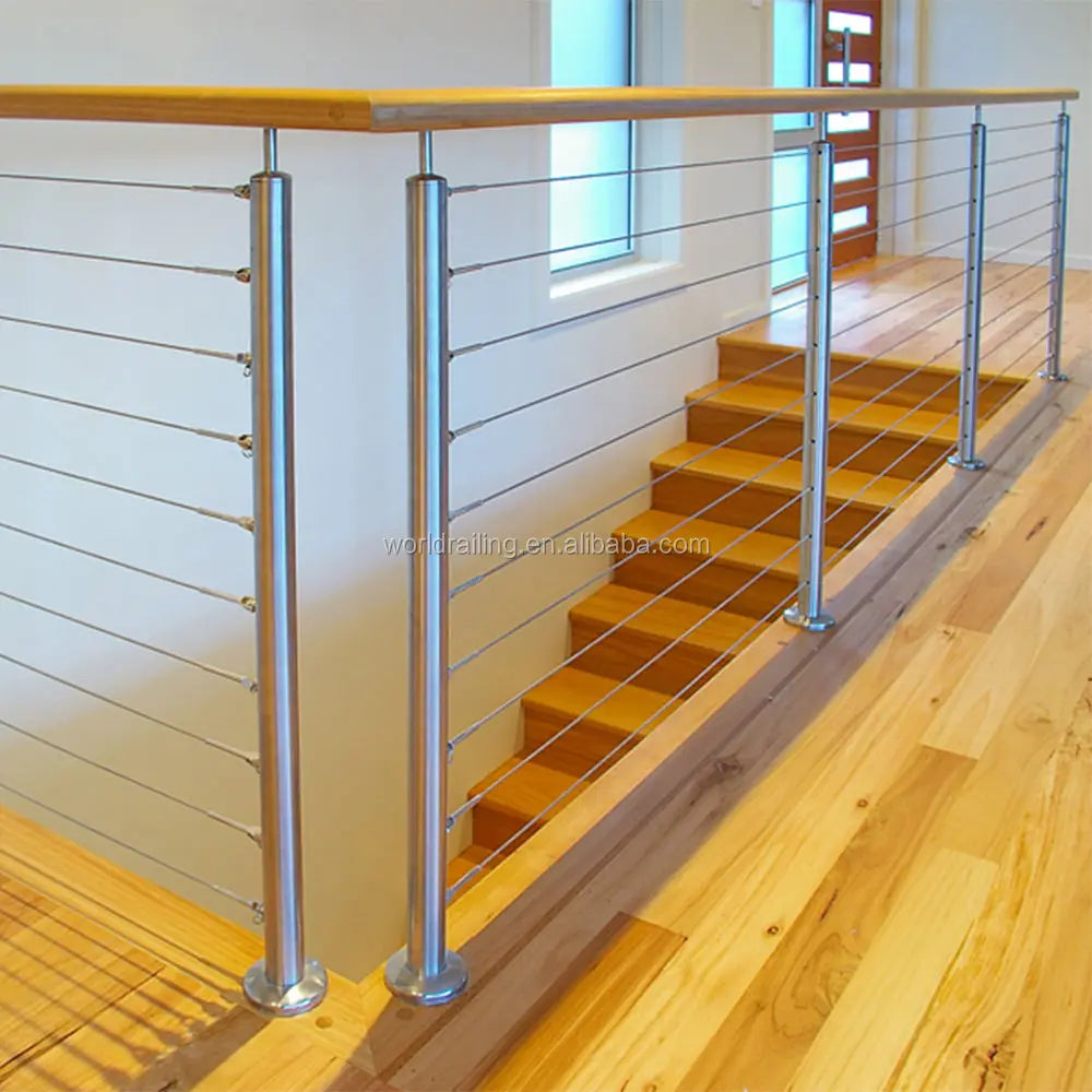 YL METAL Low Maintenance Brushed Balcony Stainless Steel Railing Surface Mount Post