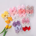 Sweet Style High Stretch Hairband Set Kids 3Pcs Bow Headband Princess Girl Birthday Photo Hair Accessories Perfect Gift Children