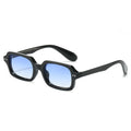 Fashion Small Rectangle Men Sunglasses Retro Rivets Blue Green Shades UV400 Women Jelly Color Gradient Sun Glasses