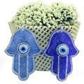 Turkish Hamsa Hand Keychain Rhinestone Tree of Life Keyring Blue Evil Eye Enamel Key Chain Lucky Charm Pendant Evil Eye Keychain