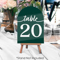 5 X 7 Inches Wedding Receptions Acrylic Place Cards Emerald Green Party Event Decor Acrylic Arch Table Number