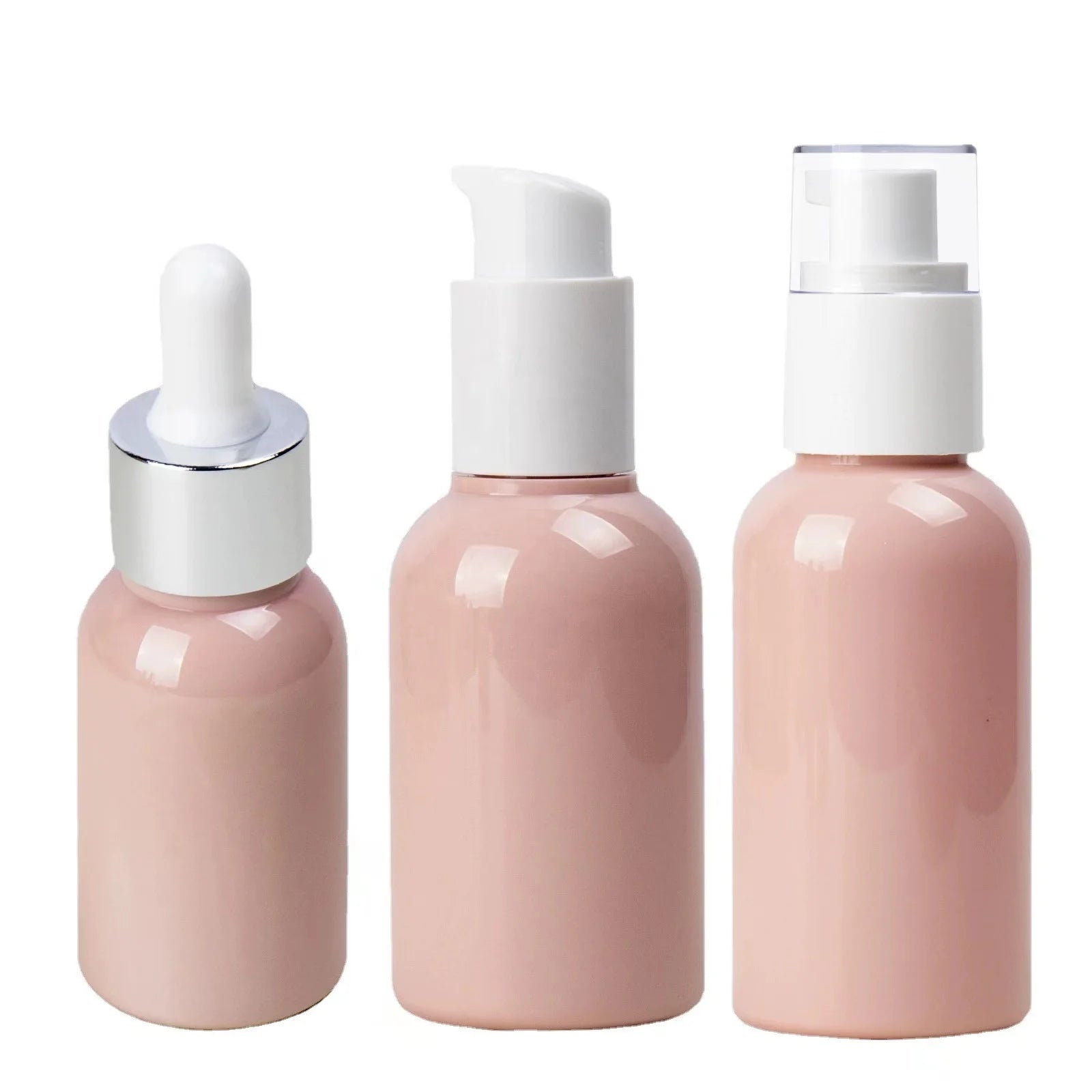 Spot Supplies Cosmetic Suit PET Pink Cute Moisturizing Toner Lotion Shampoo Plastic Bottle Dropper Dispenser 50ml 80ml Wigs