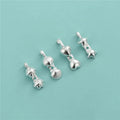 Fine 925 Sterling Silver Flower Shell Star Heart Connection Bead End Clasp for Jewelry Making Accessories Supplies