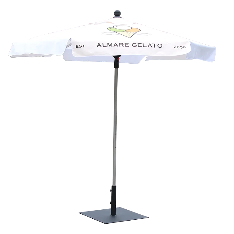 Custom Printed 6 Panels (Hexagon) Aluminum Cafe Pagoda Market Restaurant Garden Waterproof  Windproof Patio Table and Umbrella