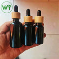Bamboo Wood Cover Essential Oil Bottle 30ml Brown Green Transparent Dropper Bottle 10ml Bamboo Wood Ring Black Essential Oil Sub