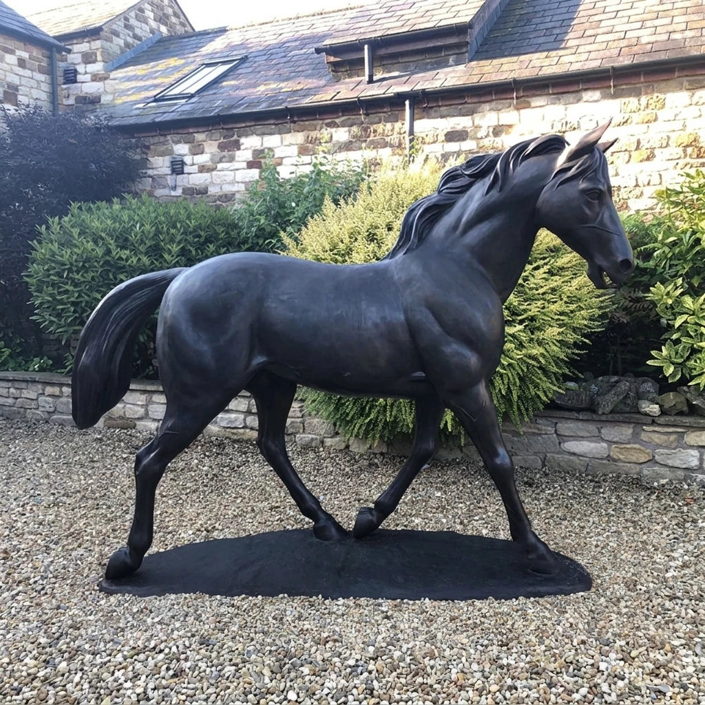 Custom Outdoor Home Garden City Park Design Life Size Horse Statue Metal Copper Brass Bronze Animal Casting Villa Jump Sculpture