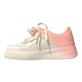 Wholesale Walking Style Fashion White Gradient Shoes Women Thick Bottom Flat Shoes Ladies Casual Shoes