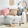 Agln New Product 100%  Cotton Pretty Crochet Knitted Throw Tassel Back Cushion Cover Sets Pillowcase