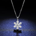 Fine Fashion Romantic Snowflakes 0.5 Carat Moissanite 925 Sterling Silver Necklace New Trendy Jewelry