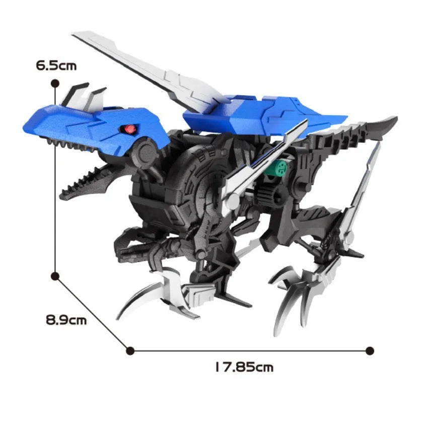 Clockwork WALKING Dinosaur Assembly Educational Toy Armored Model DIY Electric Robot Kit for Kids Science Engineering